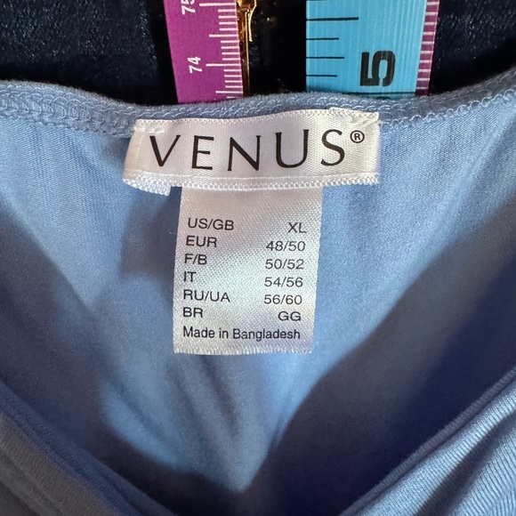 “Venus Blue Twist Front Tank Top – Women’s M, Stretchy Casual. - Picture 4 of 5